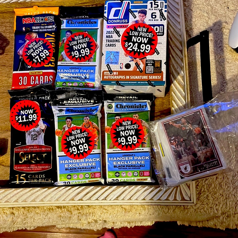 5 New packs of basketball cards Select Chronicles 1 one Donruss box brand